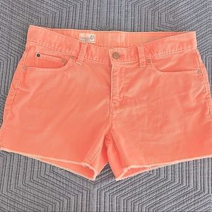 GAP 1969 Sexy Boyfriend Shorts Corduroy 27 Peach Coral Pink